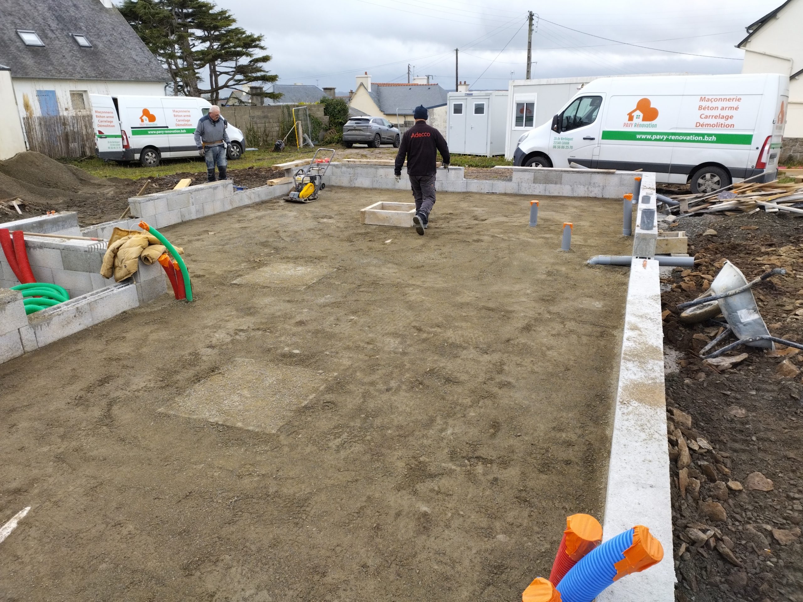Fondations pour maison à ossature bois - Ploubazlanec